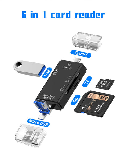 TISHRIC Type C Micro USB Adapter USB TF SD Card Reader USB-C Memory Card Adapter For Macbook Samsung Huawei XiaoMi Laptop Phone