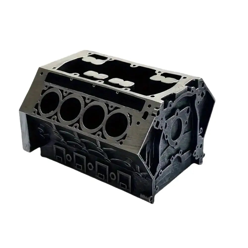 High-end Unique Engine Block Office Desk Organizer - Business Card And Pen Holder, Perfect Gift For Car Enthusiasts And Mechanic