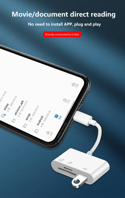 TISHRIC Type C Micro USB Adapter USB TF SD Card Reader USB-C Memory Card Adapter For Macbook Samsung Huawei XiaoMi Laptop Phone