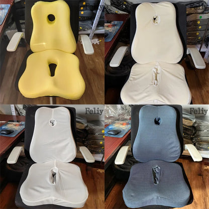 Memory Foam Office Chair Cushion Car Seat Support Waist Pillow Massage Lumbar Orthopedic Pillow Buttock Coccyx Cushion Back Pads