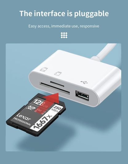 TISHRIC Type C Micro USB Adapter USB TF SD Card Reader USB-C Memory Card Adapter For Macbook Samsung Huawei XiaoMi Laptop Phone